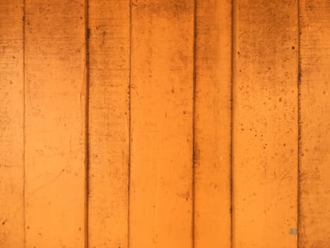 Orange painted wood is not cleaned.