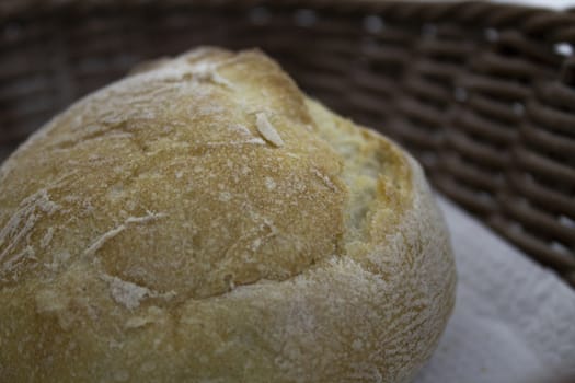 macro photo detail fresh bread in basket