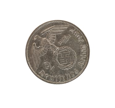 German Two Marks coin from 1937.