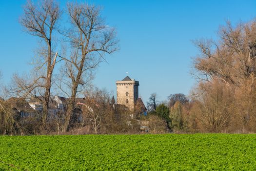 The medieval village of Zons am Rhein near Dusseldorf and Neuss, Rhineland, Germany