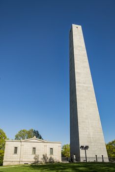 The Bunker Hill Monument, on Bunker Hill, in Charlestown, Boston, Massachusetts