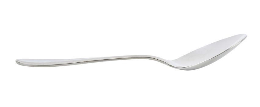 empty table spoon on white background