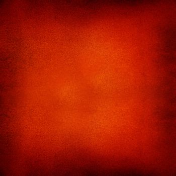 Abstract vivid grunge red background with noise grain texture and dark brown corners vignette