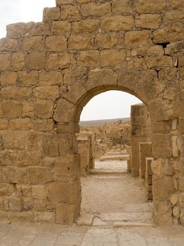 World heritage historic site of Shivta in Negev desert