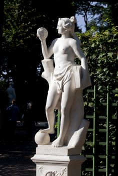 Woman statue in the Summer Garden, St. Petersburg, Russia
