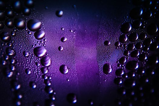 Texture of water drops on bottle for background