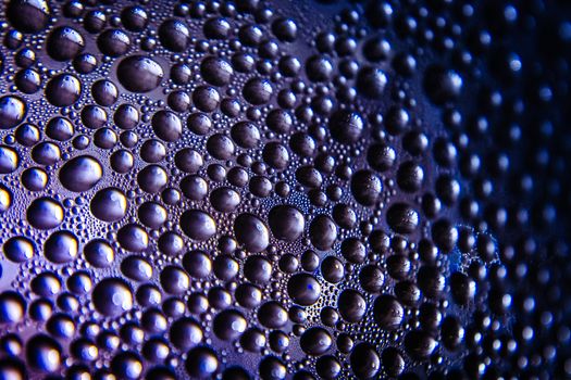 Texture of water drops on bottle for background