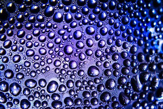 Texture of water drops on bottle for background