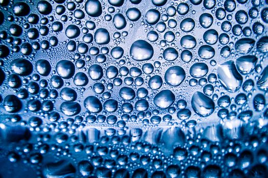 Texture of water drops on bottle for background