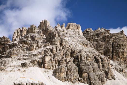Dolomites mountains landscape on a sunny autumn day