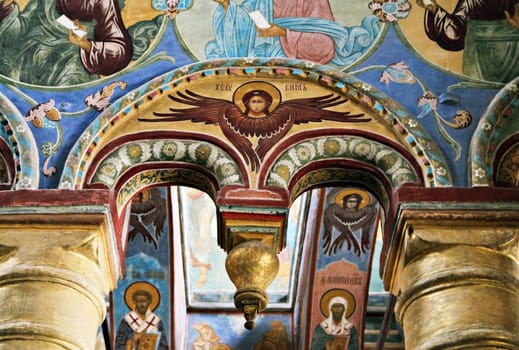 Interior of a church in Kremlin of Rostov, town of the Golden Ring of Russia