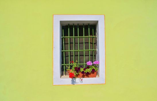 Old rustic wine cerral. Window on wine cellar. Wine background in Europe. Czech Republic, South Moravia. 