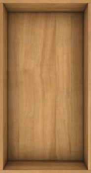 Wooden shelf concept background for design. 3d rendering