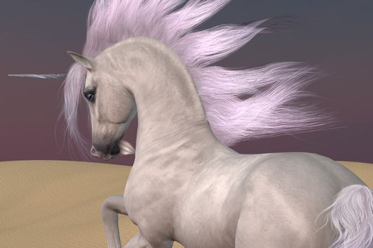 A Unicorn is a creature of myth and fantasy and has cloven hooves, forehead horn and a beard.