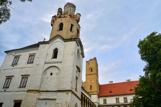 Ruins of castle in Breclav town in South Moravian Region of Czech Republic. Old castle.