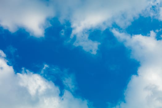 Dramatic cloudscape and sunlight jet view background