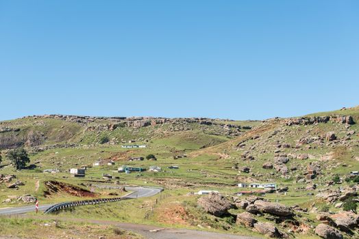 The landscape next to road R65 near Mount Fletcher in the Eastern Cape Province