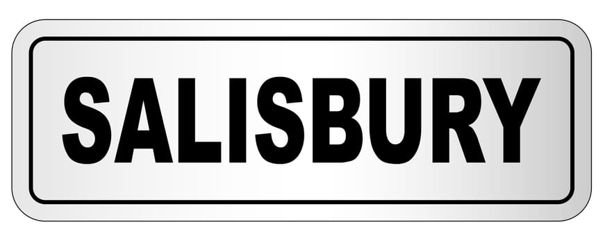 The city of Salisbury nameplate on a white background