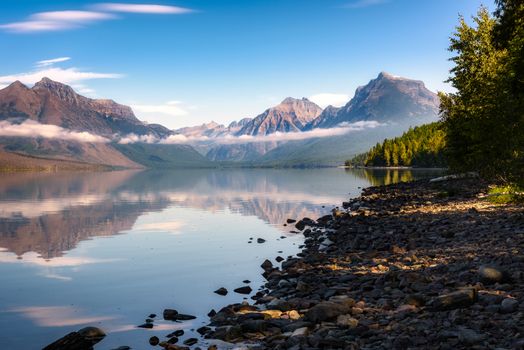 View of Lake McDonald in Montana