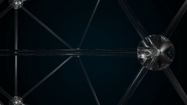 Abstract Molecular Structure. Technology backdrop. 3d rendered