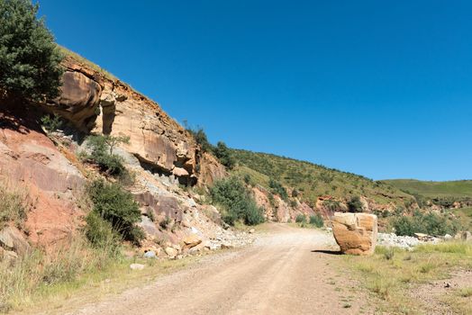 A rockfall on the Pot River Pass in the Eastern Cape Province of South Africa