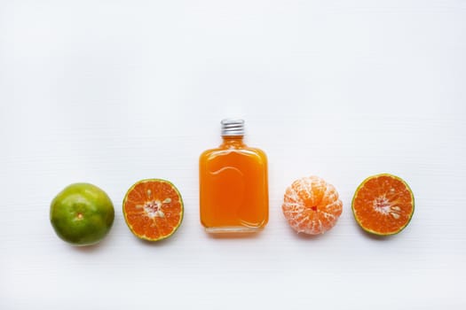 Orange juice isolated on white background.