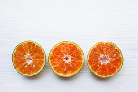 Fresh Orange  isolated on white background.