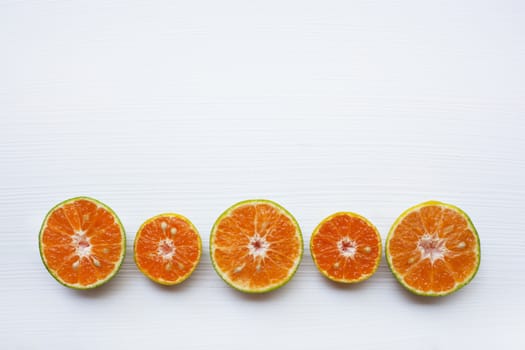 Fresh Orange  isolated on white background.