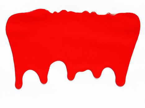 Red color dripping, Color Dropping Background. White background