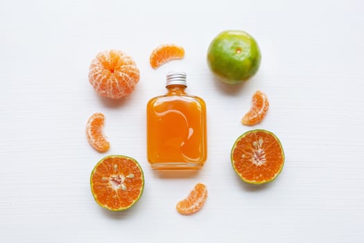 Orange juice isolated on white background.