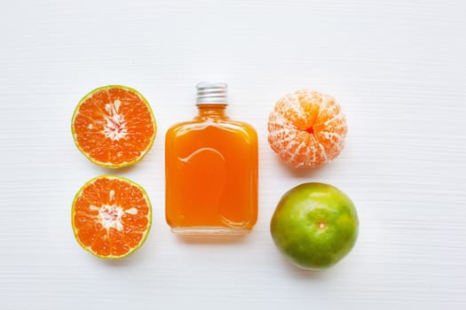 Orange juice isolated on white background.