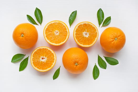 Fresh orange citrus fruit isolated on white background.