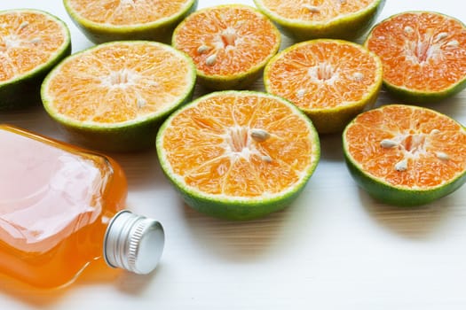 Orange juice isolated on white background.