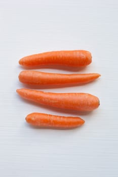 Carrot isolated on white background.