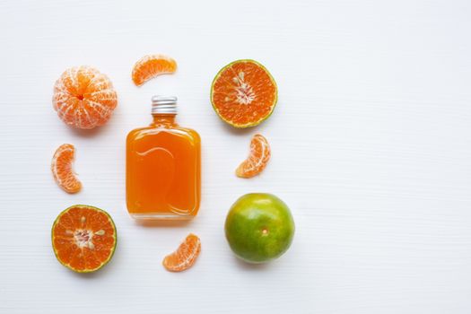 Orange juice isolated on white background.
