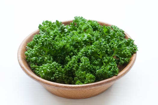Fresh parsley  on white.
