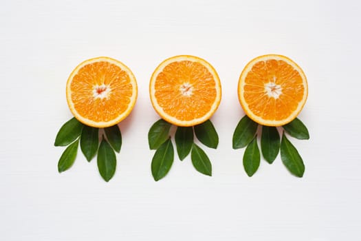 Fresh orange citrus fruit isolated on white background.