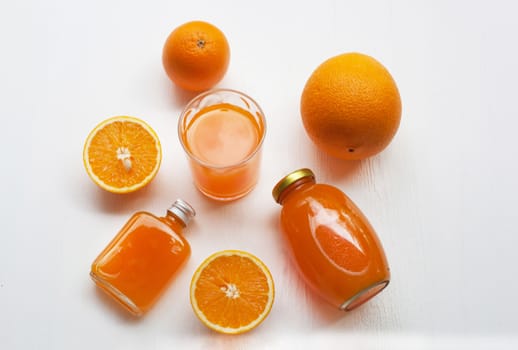 Orange juice isolated on white background.
