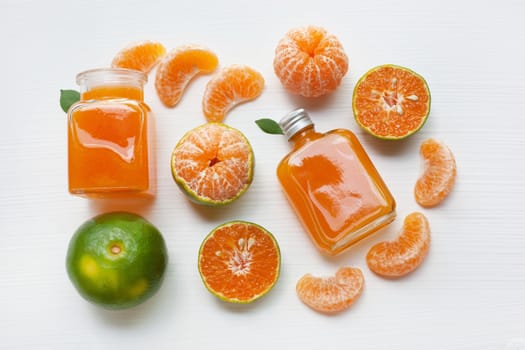 Orange juice isolated on white background.