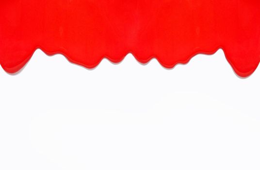 Red color dripping, Color Dropping Background. White background