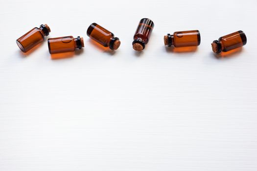 A bottle of on white background. Copy space