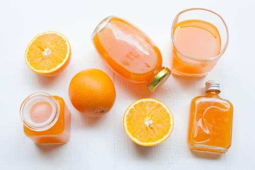 Orange juice isolated on white background.