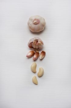 Garlic isolated on white background.