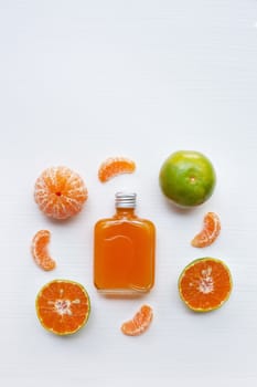 Orange juice isolated on white background.