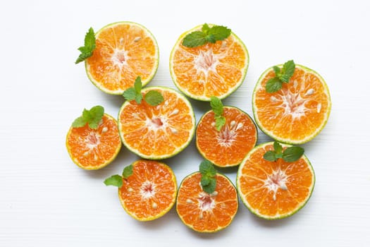Fresh Orange  isolated on white background.