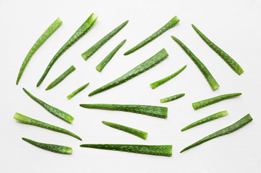 Aloe vera  on white background.