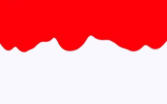 Red color dripping, Color Dropping Background. White background