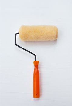 Paint roller isolated on white background.