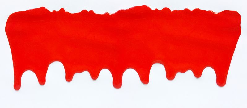 Red color dripping, Color Dropping Background. White background