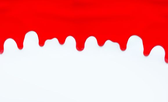 Red color dripping, Color Dropping Background. White background